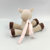 Doudou musical faon biche beige marron rose NATTOU