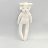Doudou souris blanche noeud JACADI