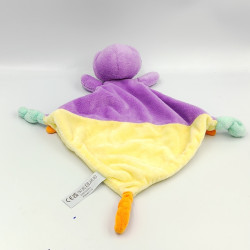 Doudou plat dinosaure violet jaune orange SIMBA TOYS