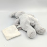 Doudou lapin gris mouchoir Perle BABY NAT
