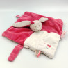 Doudou plat lapin rose beige blanc Anna et Pili NOUKIE'S