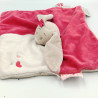 Doudou plat lapin rose beige blanc Anna et Pili NOUKIE'S