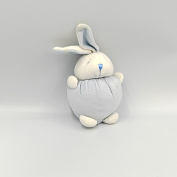 Doudou musical lapin bleu blanc ZARA