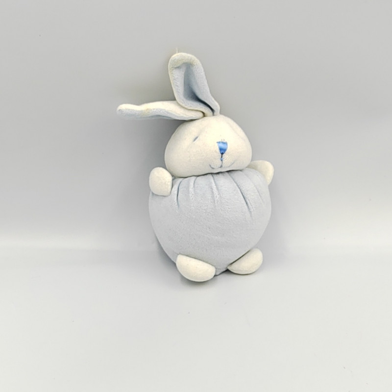 Doudou musical lapin bleu blanc ZARA