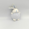 Doudou musical lapin bleu blanc ZARA
