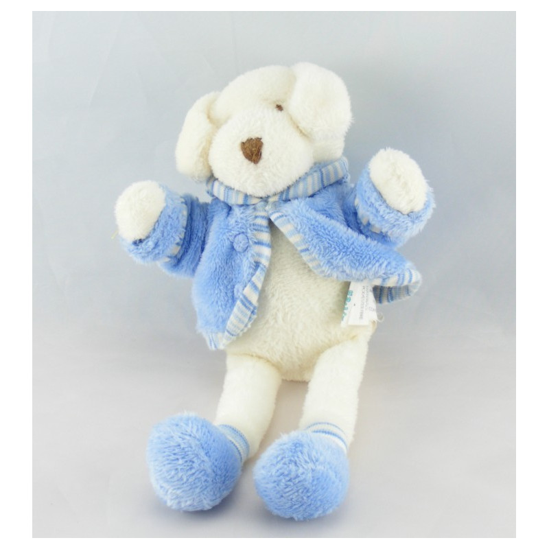 Doudou lapin blanc gilet rose JELLY KITTEN JELLYCAT