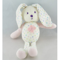 Doudou lapin rose bordeaux OBAIBI