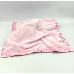 Doudou plat couverture rose satin Winnie l'ourson lots of love DISNEY