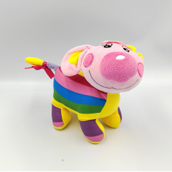 Peluche doudou cochon rose arc en ciel NEP BEBE