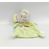 Doudou plat souris verte oiseau NICOTOY
