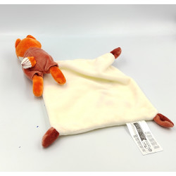 Doudou renard orange blanc mouchoir MOTS D'ENFANTS