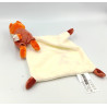 Doudou renard orange blanc mouchoir MOTS D'ENFANTS