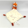 Doudou renard orange blanc mouchoir MOTS D'ENFANTS