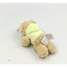 Doudou porte clef ours vert capuche NICOTOY 14 cm