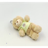 Doudou porte clef ours vert capuche NICOTOY 14 cm