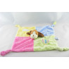 Doudou plat lapin jaune vert rose bleu nuage GIPSY