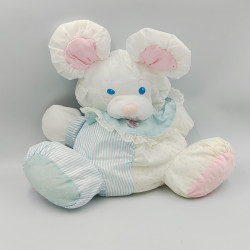 Peluche Puffalump souris blanc rose bleu FISHER PRICE
