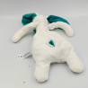 Doudou semi plat lapin blanc vert AUBY ALPHA