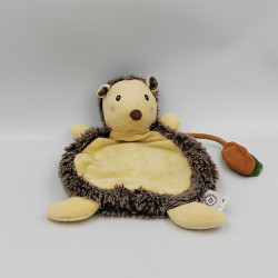Doudou plat hérisson beige marron BIECO