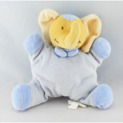 Doudou plat éléphant bleu BENGY