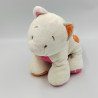 Doudou chat blanc orange rose fleurs Celia Iris et Babette NOUKIE'S