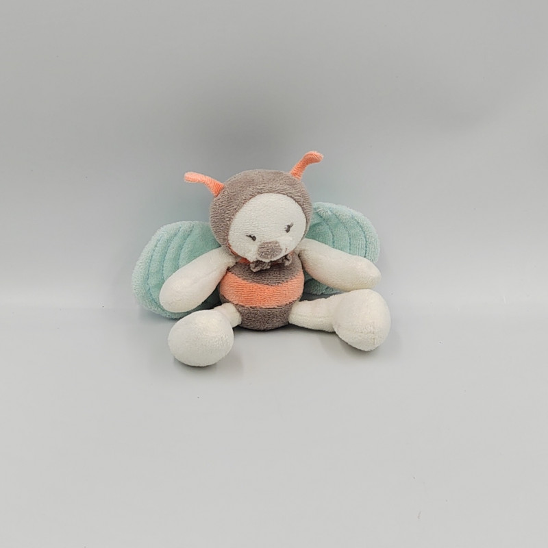Petit doudou ours papillon abeille blanc rose bleu gris NATTOU