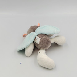 Petit doudou ours papillon abeille blanc rose bleu gris NATTOU