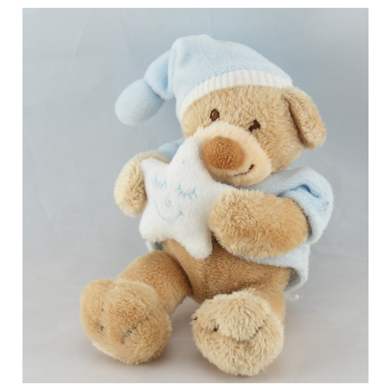 Petit Doudou ours bleu ciel étoile NATTOU