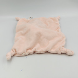 Doudou plat renard biche faon rose fleurs PREMAMAN