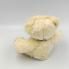 Doudou ours beige écru noeud marron COBICO