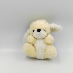 Ancien doudou peluche chien jaune blanc NOUNOURS