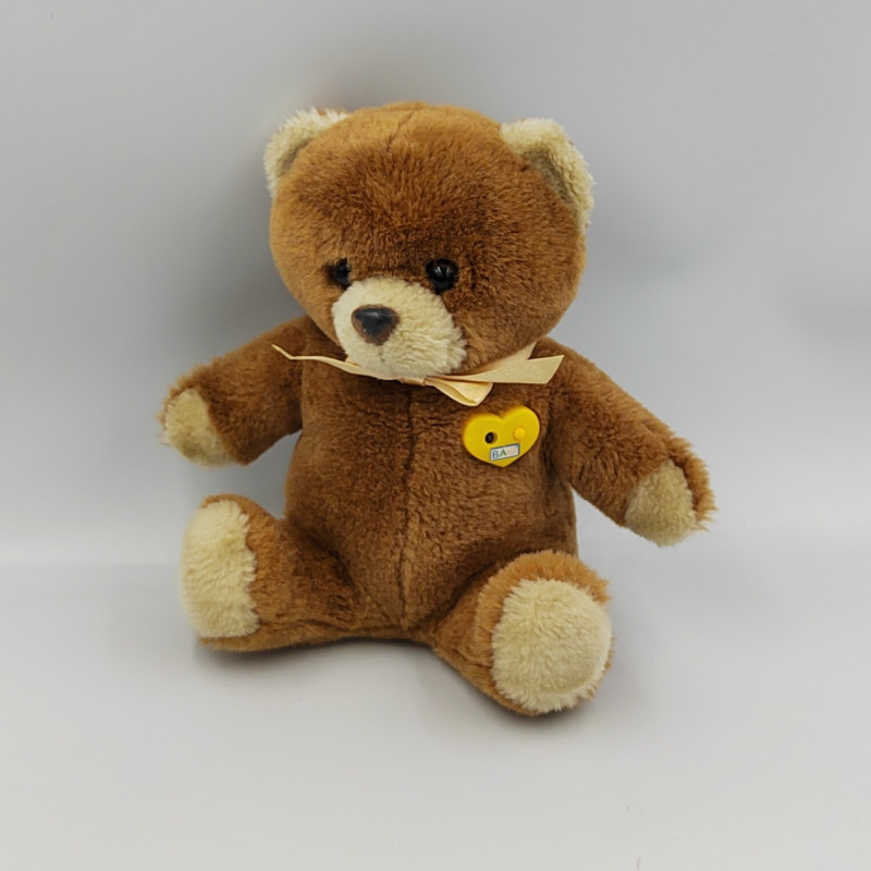 Ancienne peluche sonore ours marron BAO