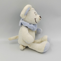 Doudou musical souris blanche bleu BAMBIA