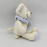 Doudou musical souris blanche bleu BAMBIA