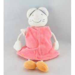 Doudou plat souris orange JOLLYBABY