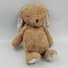Doudou lapin marron bleu blanc rayé cerises TAPE A L'OEIL TAO