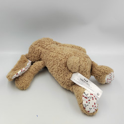Doudou lapin marron bleu blanc rayé cerises TAPE A L'OEIL TAO