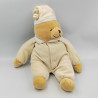 Doudou ours écru jaune DOODOO