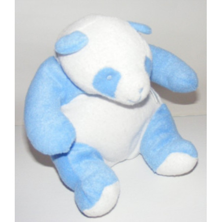 Doudou Panda Klorane bleu et blanc