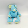 Doudou souris bleu vert TARTINE ET CHOCOLAT