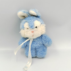 ANCIENNE PELUCHE LAPIN BLEU BLANC NOUNOURS