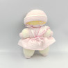 Doudou ancienne poupée robe rose col marin COROLLE VINTAGE