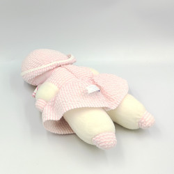 Doudou ancienne poupée robe rose col marin COROLLE VINTAGE