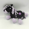 Doudou peluche poney cheval noir mauve étoile HAPPYROSS GMBH