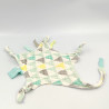 Doudou plat étoile blanc gris bleu jaune triangles lange ORCHESTRA PREMAMAN