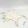 Doudou plat étoile blanc gris bleu jaune triangles lange ORCHESTRA PREMAMAN