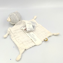 Doudou plat agneau mouton blanc orange gris DPAM
