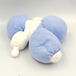 Ancienne poupée chiffon blau blanc pois