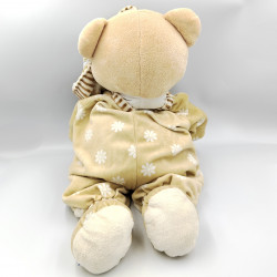 Grand doudou ours beige endormi en pyjama TENDER TOYS