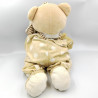 Grand doudou ours beige endormi en pyjama TENDER TOYS